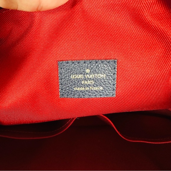 Louis Vuitton Ponthieu Handbag Monogram Empreinte Leather PM Blue Marine Rouge - Picture 15 of 16